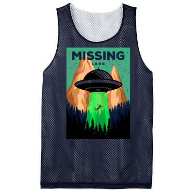 UFO Missing Person Retro Vintage Poster Mesh Reversible Basketball Jersey Tank