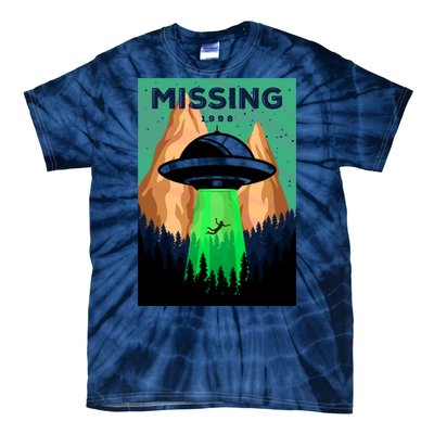 UFO Missing Person Retro Vintage Poster Tie-Dye T-Shirt