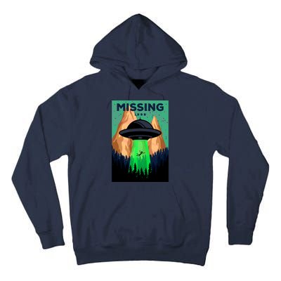 UFO Missing Person Retro Vintage Poster Tall Hoodie