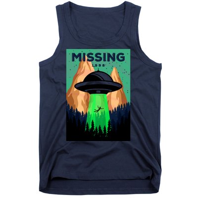 UFO Missing Person Retro Vintage Poster Tank Top