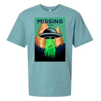 UFO Missing Person Retro Vintage Poster Sueded Cloud Jersey T-Shirt