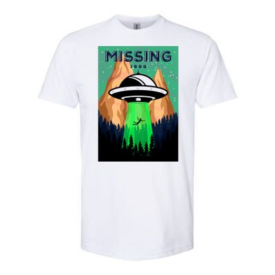 UFO Missing Person Retro Vintage Poster Softstyle CVC T-Shirt