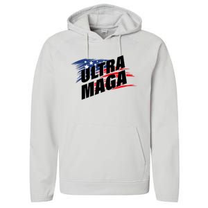 Ultra MAGA Pro American Pro Freedom Ultra MAGA Ultra Maga Performance Fleece Hoodie