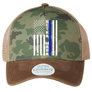 Ultra Maga Police Officer USA Flag Legacy Tie Dye Trucker Hat