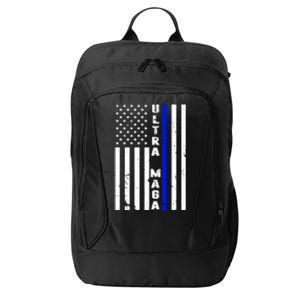 Ultra Maga Police Officer USA Flag City Backpack