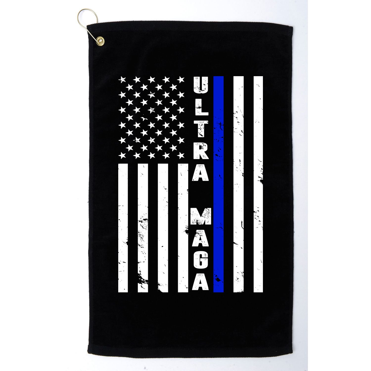 Ultra Maga Police Officer USA Flag Golf Towel