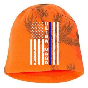 Ultra Maga Police Officer USA Flag Kati - Camo Knit Beanie