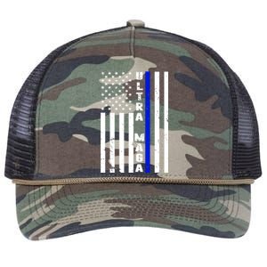 Ultra Maga Police Officer USA Flag Retro Rope Trucker Hat Cap