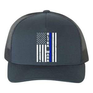 Ultra Maga Police Officer USA Flag Yupoong Adult 5-Panel Trucker Hat