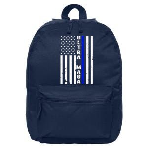 Ultra Maga Police Officer USA Flag 16 in Basic Backpack