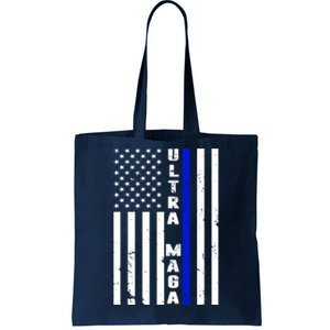 Ultra Maga Police Officer USA Flag Tote Bag