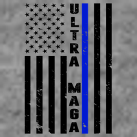 Ultra Maga Police Officer USA Flag Long Sleeve Shirt