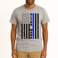 Ultra Maga Police Officer USA Flag Tall T-Shirt