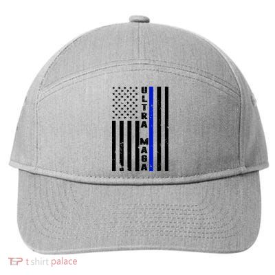 Ultra Maga Police Officer USA Flag 7-Panel Snapback Hat