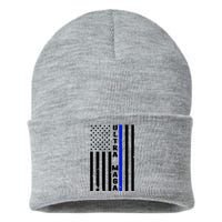 Ultra Maga Police Officer USA Flag Sustainable Knit Beanie