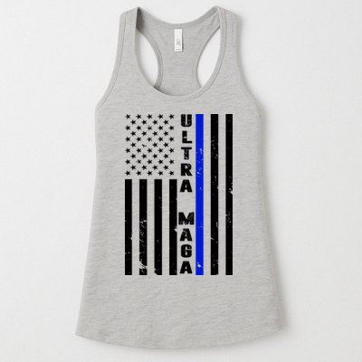 Ultra Maga Police Officer USA Flag Womens Tank Top