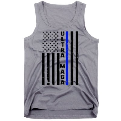 Ultra Maga Police Officer USA Flag Tank Top