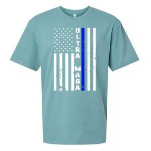 Ultra Maga Police Officer USA Flag Sueded Cloud Jersey T-Shirt