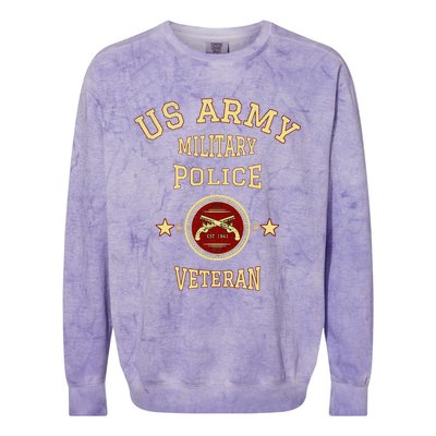 US Military Police Veteran Police Officer Retirement Colorblast Crewneck Sweatshirt