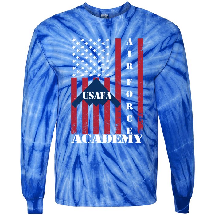 Usafa Merch Proud Air Force Academy Mommy Daddy Wife Husband Cool Gift Tie-Dye Long Sleeve Shirt