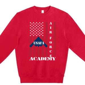 Usafa Merch Proud Air Force Academy Mommy Daddy Wife Husband Cool Gift Premium Crewneck Sweatshirt