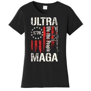 Ultra MAGA Proud Ultra MAGA Conervative Anti Biden Gifts Women's T-Shirt