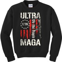 Ultra MAGA Proud Ultra MAGA Conervative Anti Biden Gifts Kids Sweatshirt