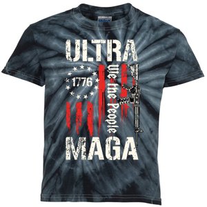 Ultra MAGA Proud Ultra MAGA Conervative Anti Biden Gifts Kids Tie-Dye T-Shirt