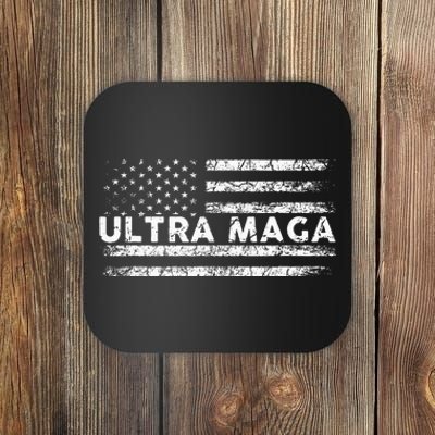 Ultra Maga Proud Ultra Maga Anti Biden Us Flag Pro Trump Coaster