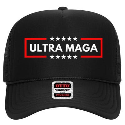 Ultra Maga Pro Trump 2024 Trump Maga King Anti Biden High Crown Mesh Back Trucker Hat