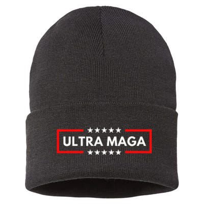 Ultra Maga Pro Trump 2024 Trump Maga King Anti Biden Sustainable Knit Beanie