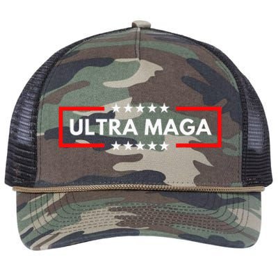 Ultra Maga Pro Trump 2024 Trump Maga King Anti Biden Retro Rope Trucker Hat Cap