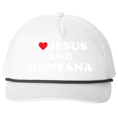 Usa Map Proud Christian Meaningful Gift I Love Jesus And Montana Gift Snapback Five-Panel Rope Hat