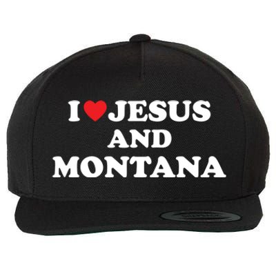 Usa Map Proud Christian Meaningful Gift I Love Jesus And Montana Gift Wool Snapback Cap