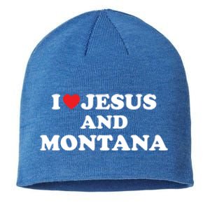 Usa Map Proud Christian Meaningful Gift I Love Jesus And Montana Gift Sustainable Beanie