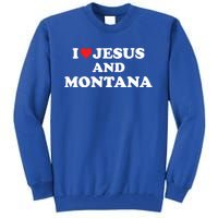 Usa Map Proud Christian Meaningful Gift I Love Jesus And Montana Gift Tall Sweatshirt