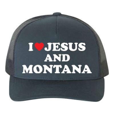 Usa Map Proud Christian Meaningful Gift I Love Jesus And Montana Gift Yupoong Adult 5-Panel Trucker Hat