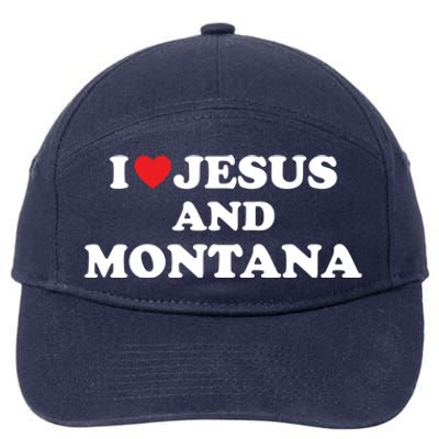 Usa Map Proud Christian Meaningful Gift I Love Jesus And Montana Gift 7-Panel Snapback Hat