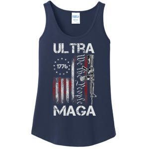 Ultra Maga Proud Ultra Maga America Flag Ladies Essential Tank