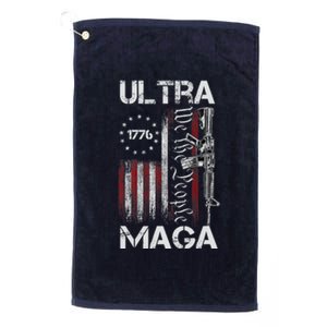 Ultra Maga Proud Ultra Maga America Flag Platinum Collection Golf Towel