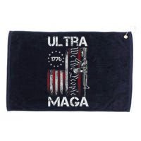 Ultra Maga Proud Ultra Maga America Flag Grommeted Golf Towel