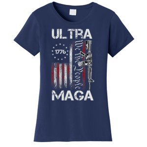 Ultra Maga Proud Ultra Maga America Flag Women's T-Shirt