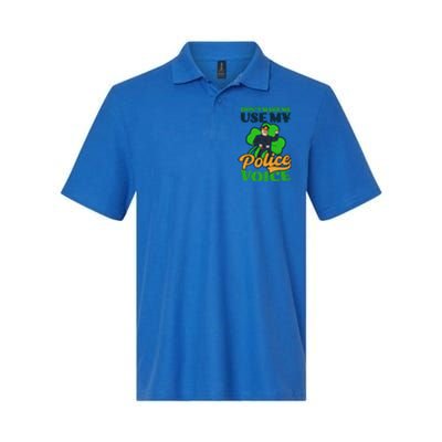 Use My Police Voice Design St Patricks Police Gift Softstyle Adult Sport Polo