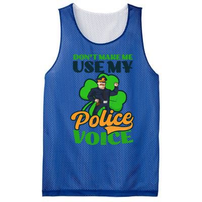 Use My Police Voice Design St Patricks Police Gift Mesh Reversible Basketball Jersey Tank