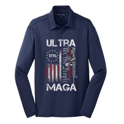 Ultra Maga Proud UltraMaga Silk Touch Performance Long Sleeve Polo