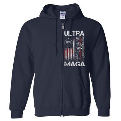 Ultra Maga Proud UltraMaga Full Zip Hoodie