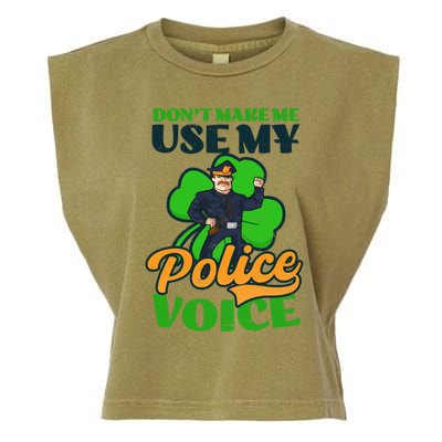 Use My Police Voice Design St Patricks Police Meaningful Gift Garment-Dyed Women's Muscle Tee