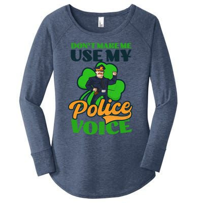 Use My Police Voice Design St Patricks Police Meaningful Gift Women's Perfect Tri Tunic Long Sleeve Shirt