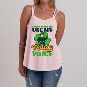 Use My Police Voice Design St Patricks Police Meaningful Gift Women's Strappy Tank