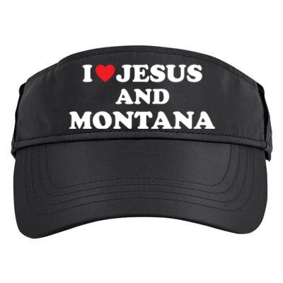 Usa Map Proud Christian Gift I Love Jesus And Montana Gift Adult Drive Performance Visor